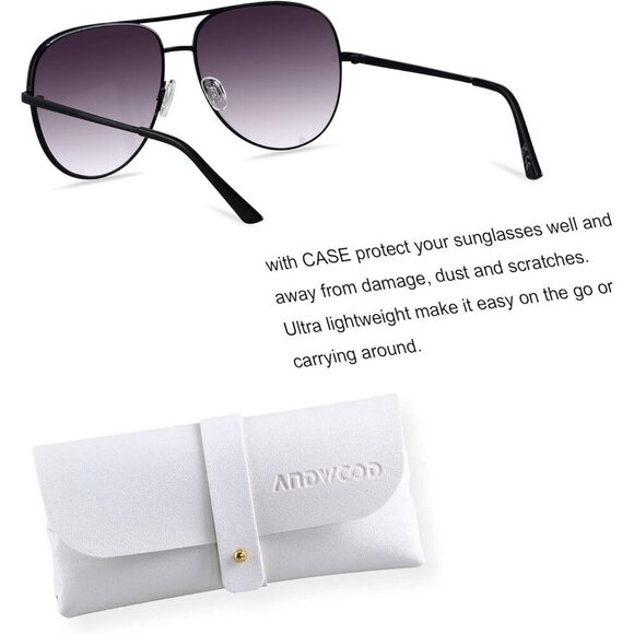 Oversized Aviator Sunglasses UV Protection Big Women Men Fashion Sun Glasses main image 4